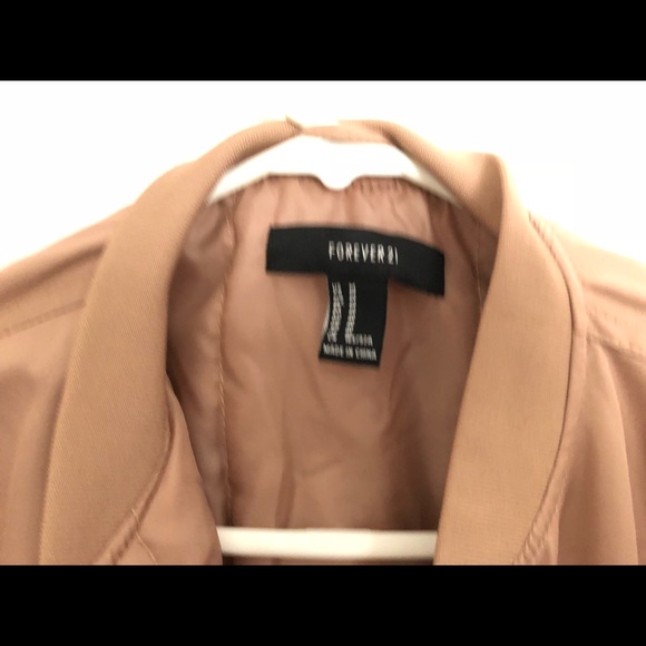 NUDE FOREVER 21 BOMBER JACKET | SIZE MEDIUM - Picture 2 of 7